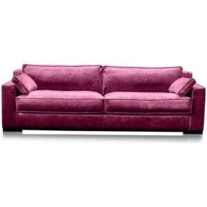 Canapea rosu rubin din viscoza si lemn pentru 4 persoane Metro
