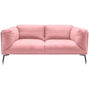 Canapea roz deschis din in si metal pentru 2 persoane Moore