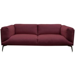 Canapea roz inchis din in si metal pentru 2,5 persoane Moore