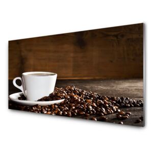 Panou antistropire pentru bucatarie, sticla securizata, model Background Ceasca de Cafea, 60x50 cm