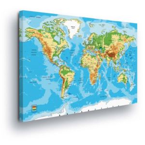 Tablou - World map 100x75 cm