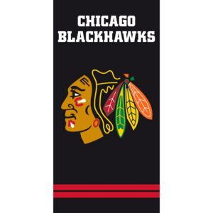 Prosop NHL Chicago Blackhawks Black, 70 x 140 cm