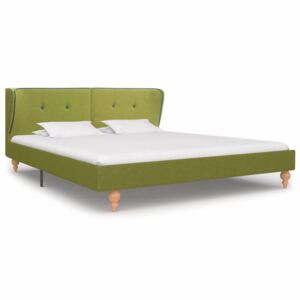 Cadru de pat, verde, 160 x 200 cm, material textil