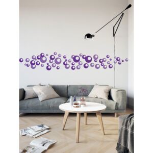 GLIX Bubbles bicolour II. - autocolant de perete Mov 2 x 30 x 30 cm