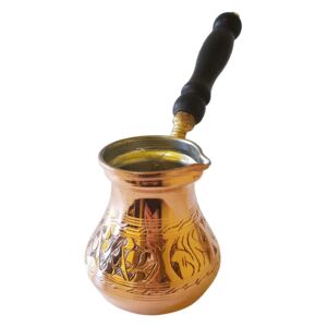 Ibric turcesc din cupru, EHA, gravat manual, 350 ml, auriu