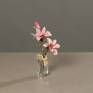 Magnolia artificiala roz-crem - 23 cm