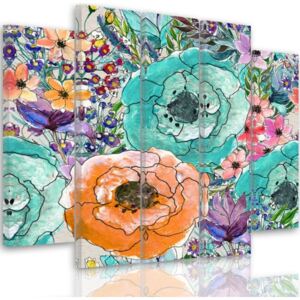 CARO Tablou pe pânză - Floral Composition 2 100x70 cm