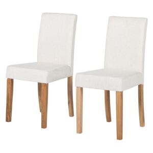 Set de 2 scaune tapițate Nella Albe