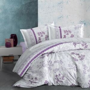 Lenjerie de pat, din flanelă, Kvalitex Lavenda, violet, 140 x 220 cm, 70 x 90 cm
