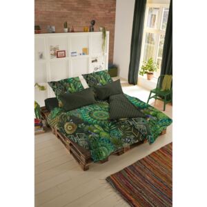 Home lenjerie de pat verde reversibila pentru pat dublu Hip Botalia 200x200/220cm