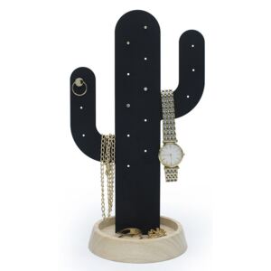 Suport pentru bijuterii Qualy&CO Cactus, negru