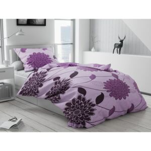 Lenjerie de pat creponată Valeire violet
