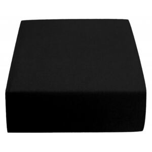 Cearșaf din material jersey, negru 60x120-cm