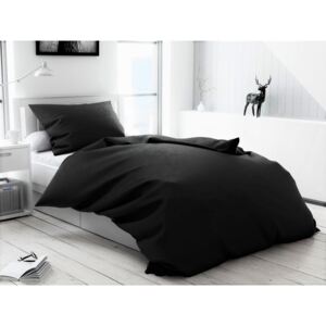 Lenjerie de pat din bumbac "Lux", neagră