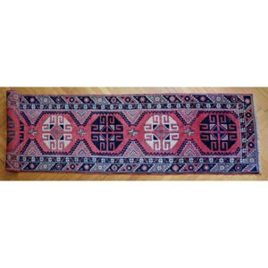 Covor manual turcesc, traversa DOSEMEALTI din lana pe urzeala de lana, 200.000 noduri/m², 290 x 70 cm IN STOC