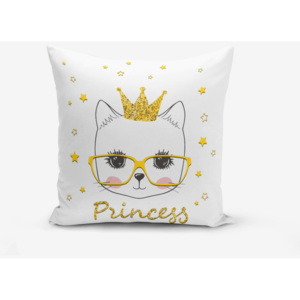 Față de pernă cu amestec din bumbac Minimalist Cushion Covers Princess Cat Modern, 45 x 45 cm