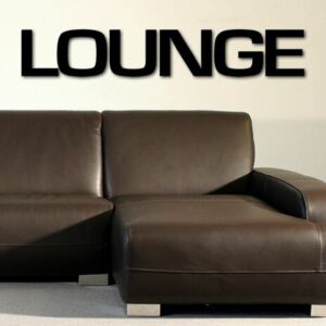 Decoratiune de perete Lounge, plastic, negru, 25 x 120 cm