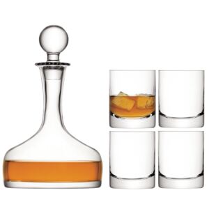 Set cadou Whisky LSA , 4 pahare (250 ml), carafă (1,6 l), transparent, Handmade