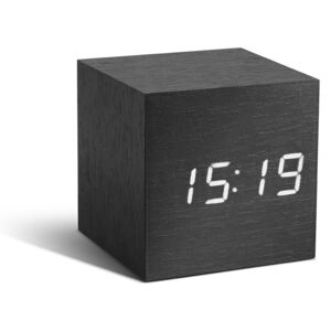 Ceas cu alarmă "Cube Click", negru / alb - Gingko
