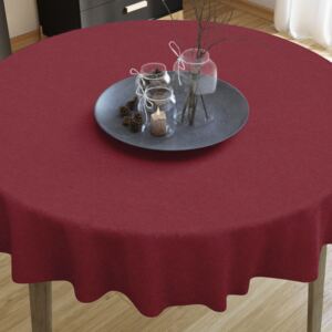 Goldea față de masă decorativă - uni roșu închis - rotundă Ø 110 cm