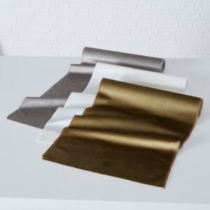 Traversa masa Glam Velvet Auriu / Argintiu / Alb, Modele Asortate, 35 x 200 cm