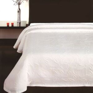 Cuvertură de pat Floral, alb, 140 x 220 cm, 140 x 220 cm