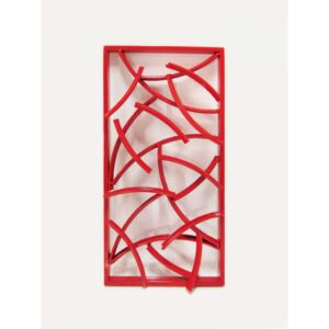 Decorațiune de perete Remo, 80x10x40 cm, metal, rosu