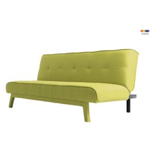 Canapea extensibila verde din poliester si lemn pentru 2 persoane Modes Spring Green Custom Form