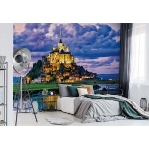 Fototapet - Mont Saint Michel Castle France Papírová tapeta - 368x254 cm
