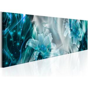 Tablou pe pânză - Sapphire Flames 150x50 cm