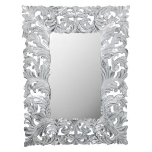 Oglinda cu rama alba cu argintiu 90x120 xm