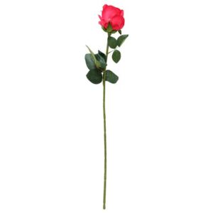 Floare artificiala trandafir rosu 65 cm