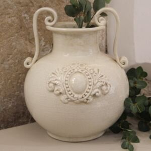 Vaza Tosca din ceramica crem 34 cm