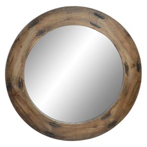 Oglinda rotunda Romance din lemn 88 cm