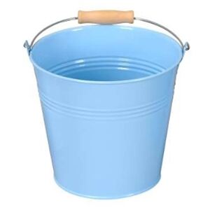 Ghiveci Bucket din metal albastru deschis 16 cm