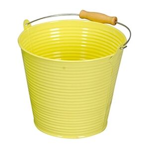 Ghiveci Bucket din metal galben 16 cm