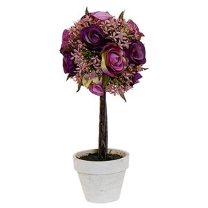 Floare decorativa mov in ghiveci 29 cm
