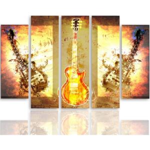 CARO Tablou pe pânză - Guitar 150x100 cm