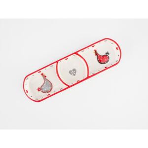 Chick Heart Farfurie Alungită 28,5x8x2,5 Cm Roșu