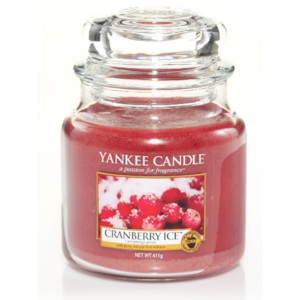 Lumânare parfumată Yankee Candle Cranberry Ice, timp de ardere 65 - 90 ore