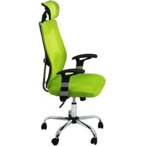 Scaun ergonomic de birou, inaltime 128 cm, suporta maxim 110 kg, verde