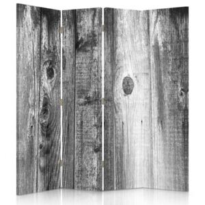 CARO Paravan - Rustic Wooden Board 2 | cvadripartit | reversibil 145x150 cm