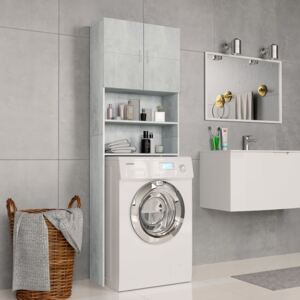 Dulap mașină de spălat, gri beton, 64 x 25,5 x 190 cm, PAL