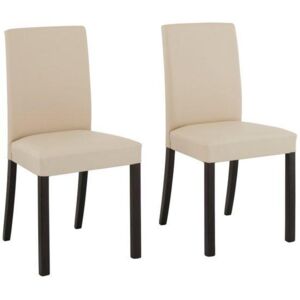 Set 2 scaune Nina, bej, piele ecologică