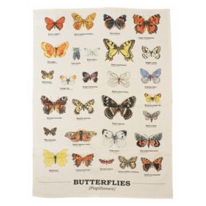 Prosop din bumbac de bucătărie Gift Republic Butterflies, 50 x 70 cm