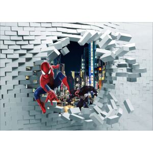 Fototapet Copii cu Spider Man 3D Hartie 250x400 cm