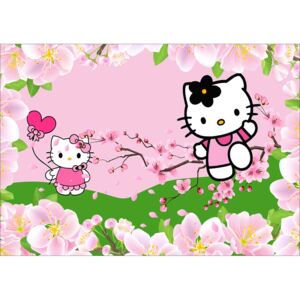 Tapet Fototapet Copii Hello Kitty in Padure Premium 250x400 cm