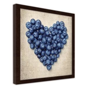 CARO Imagine în cadru - A Berry Heart 20x20 cm Maro