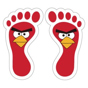 Set stickere podea Picioruse Angry Birds