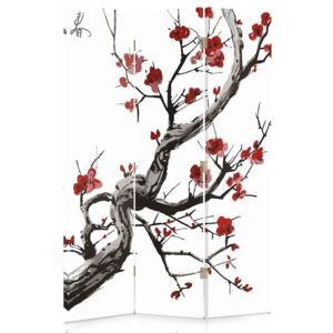 CARO Paravan - Japanese Cherry 2 | tripartit | unilateral 110x150 cm